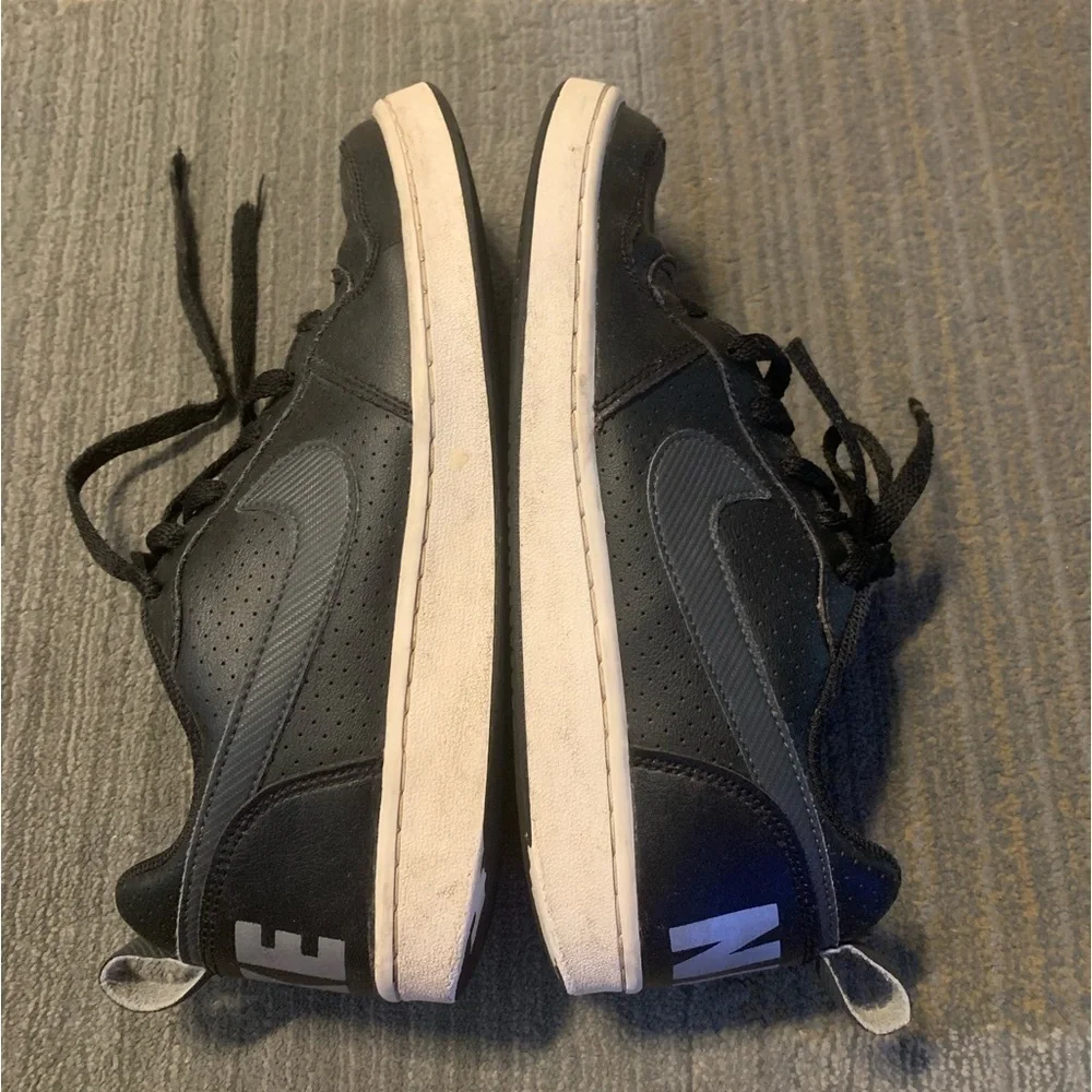 Nike Air Force Sneakers Shoes Leather Black Grey Size 6